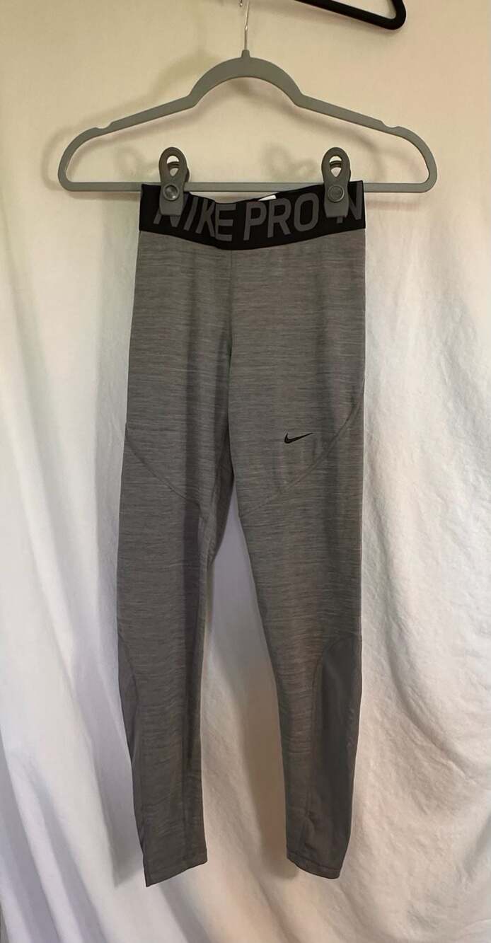 Nike Pro Dri-FIT Women's Training Leggings Gray Heather Black